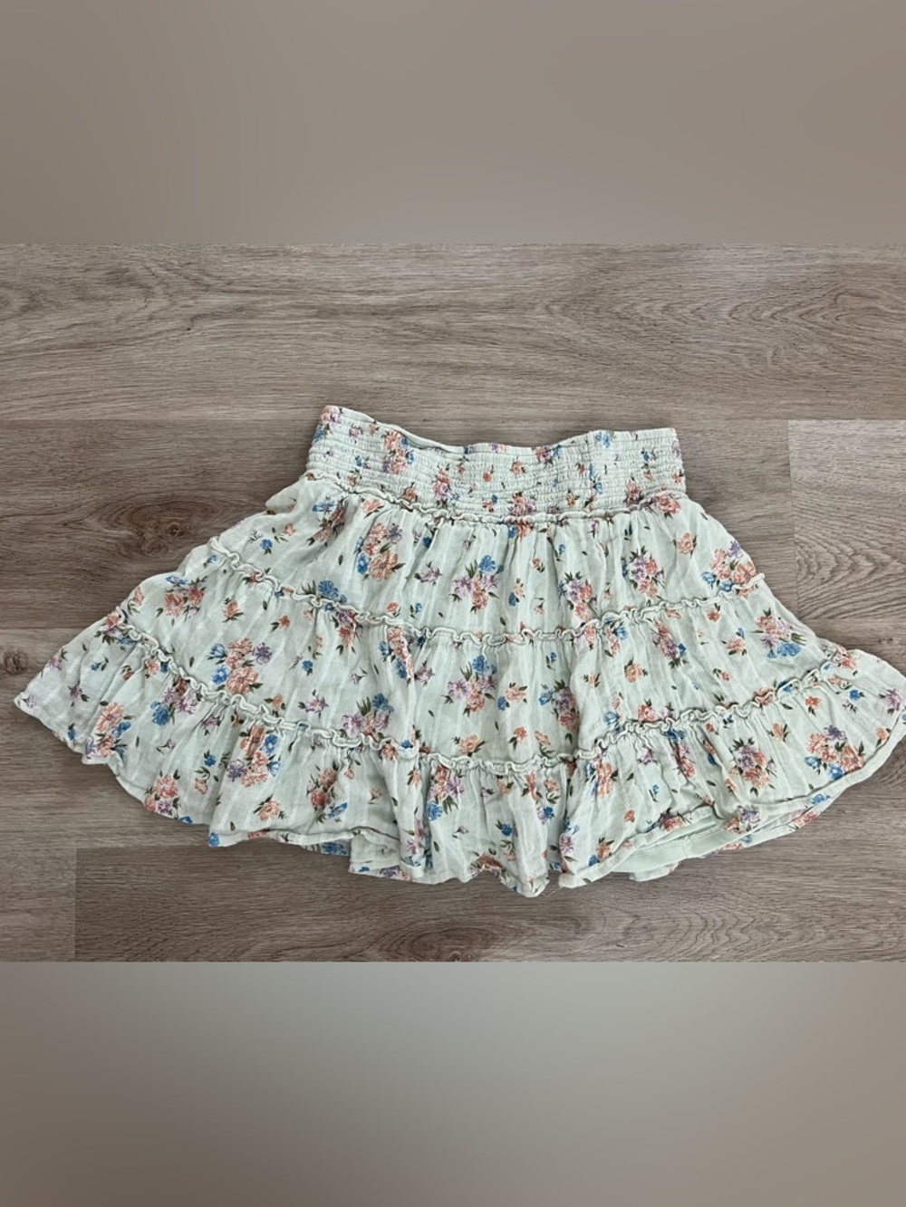 Light Green Floral Garden Spring Skirt American Eagle Small